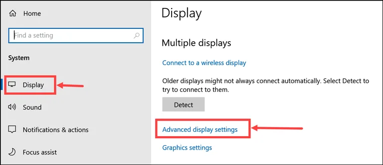 Advanced Display Settings