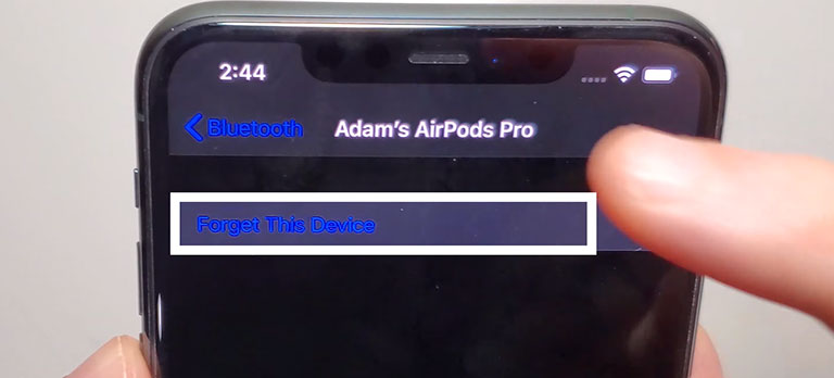Click On Forget This Device For Airpods
