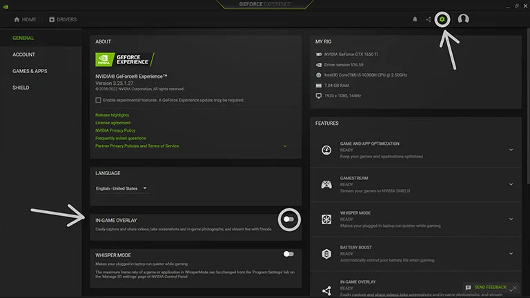 NVIDIA Ingame Overlay NVIDIA Ingame Overlay
