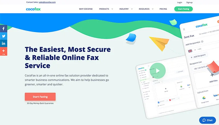 Cocofax website