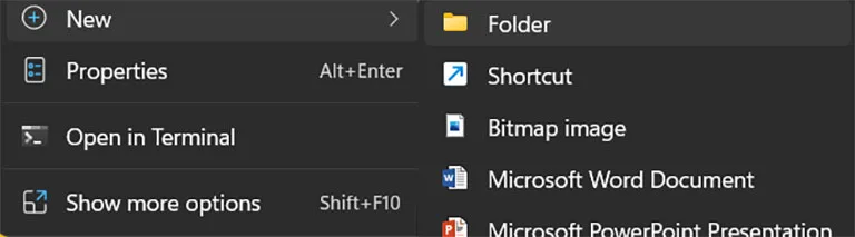 Create a New Folder