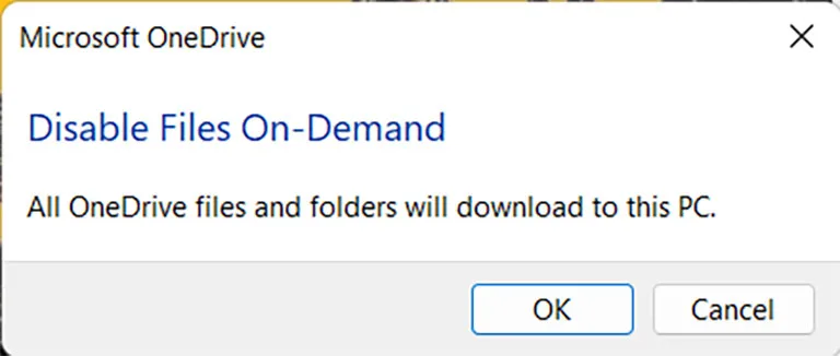 Disable Files on Demand