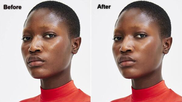 Face Retouching Before And After