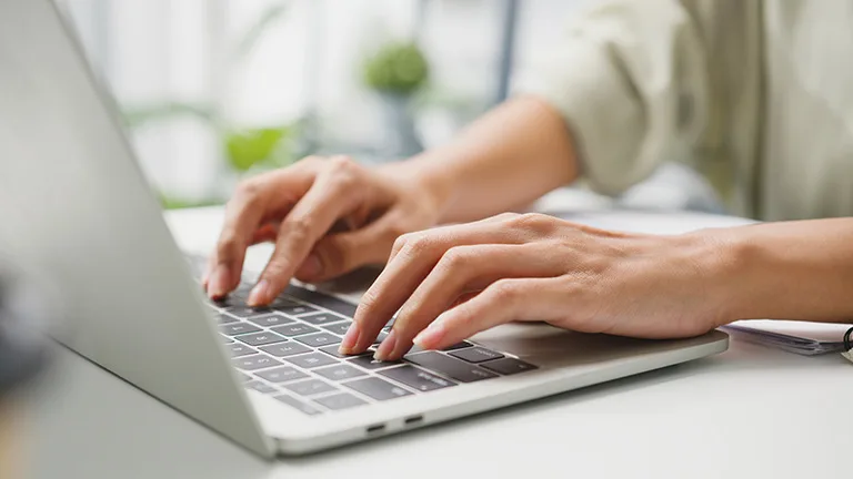 Typing on Laptop Typing on Laptop