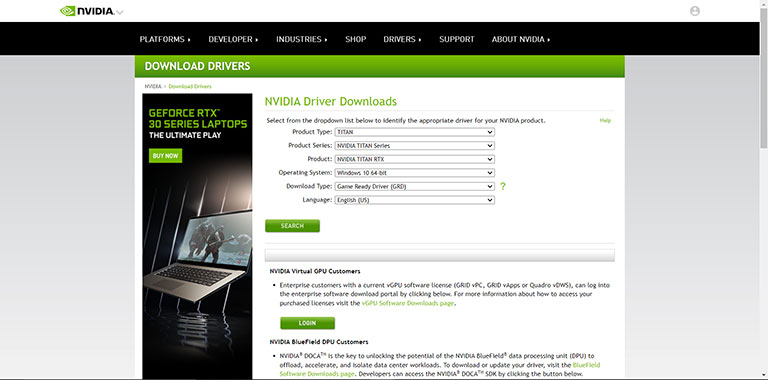 Nvidia Download Drivers