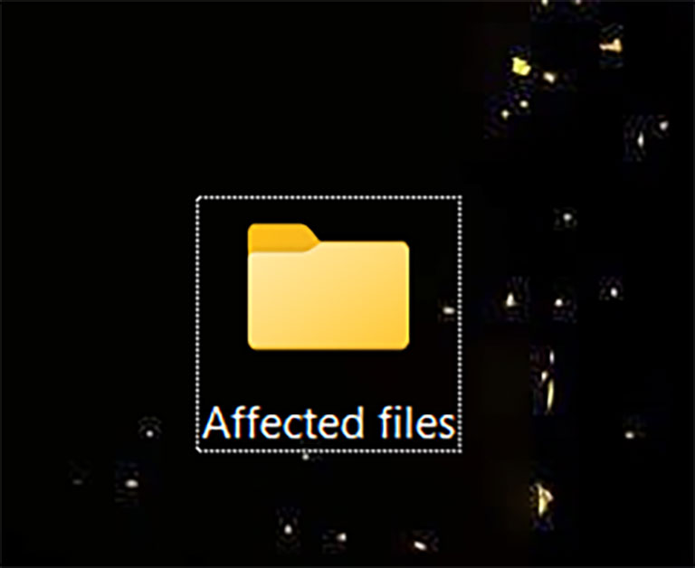 Open Affected Files Folder