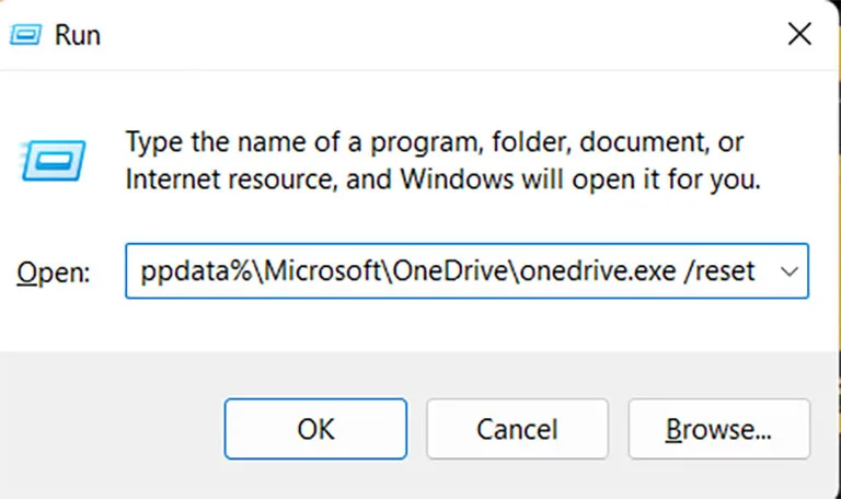 Reset OneDrive