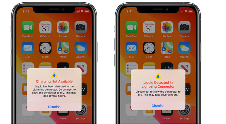 Errors When Liquid Gets Detected In Your Iphone