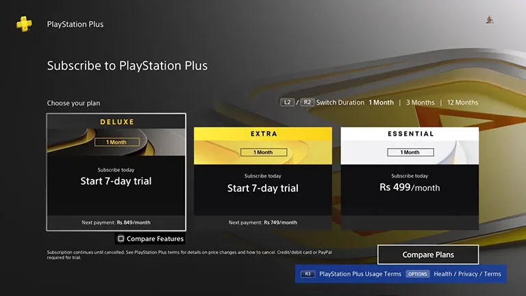 Buy the Subscription Plan to Join the PlayStation Plus