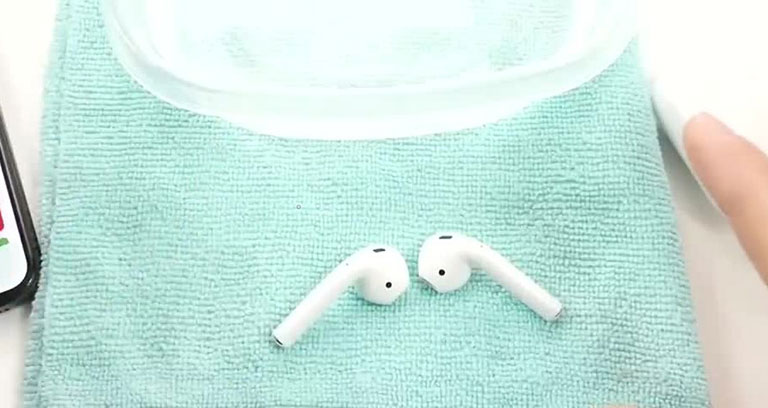 Dry Airpods With A Microfiber Cloth