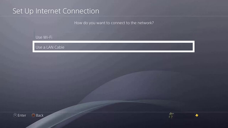 Use The Lan Cable Option