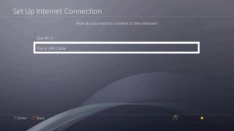 Use the LAN Cable Option