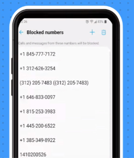 Blocked Numbers