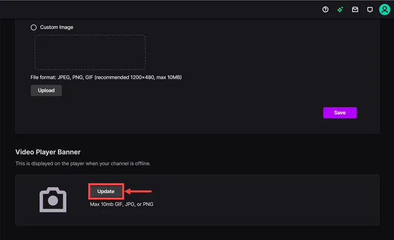 change offline banner twitch