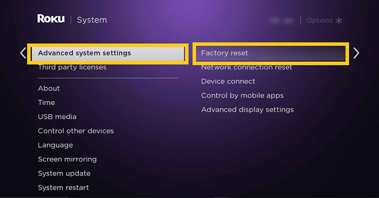 Factory Reset Your Roku Tv