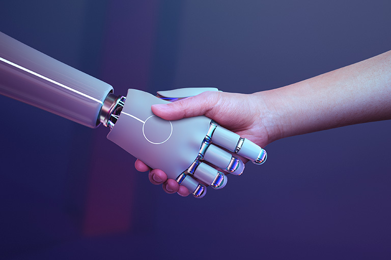 Handshake With Robot