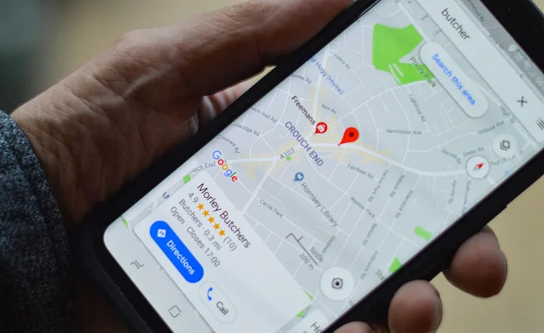 Google Map on Phone Google Map on Phone