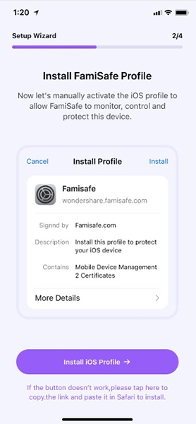 Install Famisafe Profile