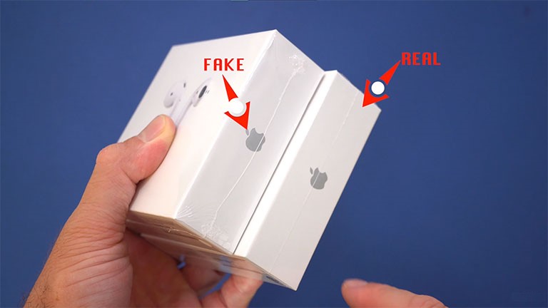 The Difference Between Apple Logo On Fake And Real Airpods Box