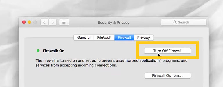 Turn Off The Firewall Protection