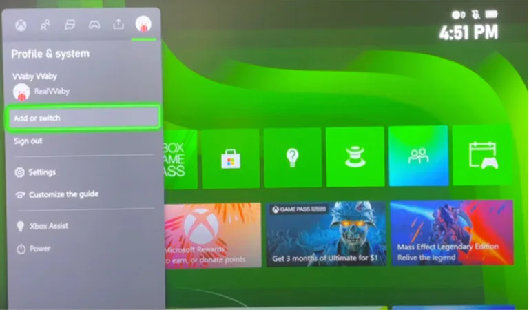 Xbox Add or Switch Profile Xbox Add or Switch Profile