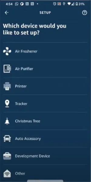 Alexa App - Add Other Device Alexa App - Add Other Device
