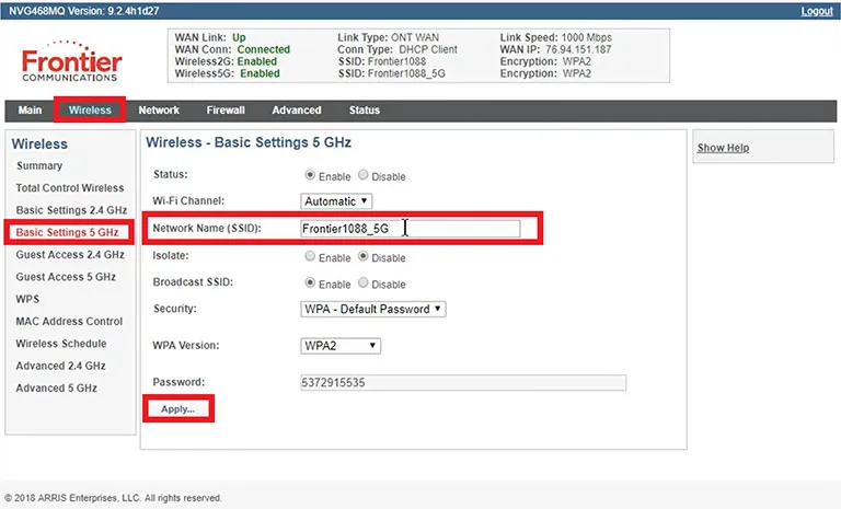 Change the SSID Name of 5GHz Change the SSID Name of 5GHz