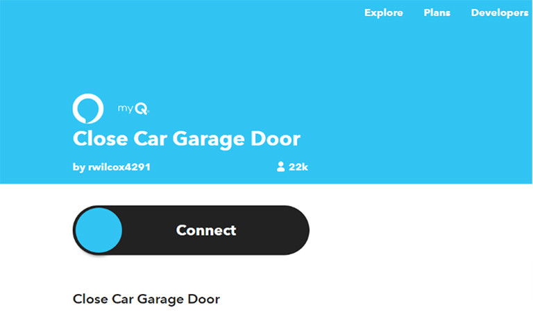 Connect Close Car Garage Door