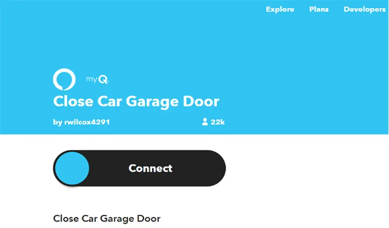 connect close car garage door connect close car garage door
