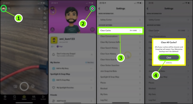 How To Clear Snapchat Cache