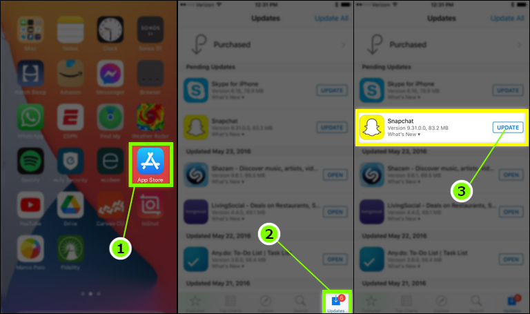 How To Update The Snapchat App