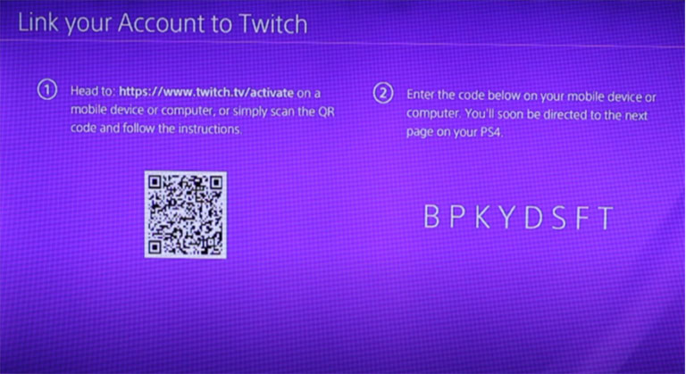 Link Account To Twitch With Code