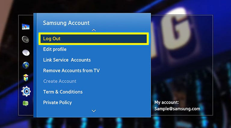Log Out Your Samsung Account