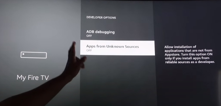 My Fire Tv - Apps From Unknown Sources