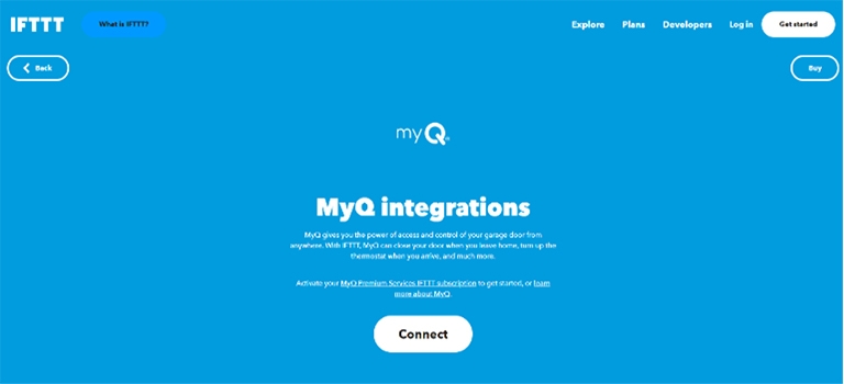 Myq Ifttt Page