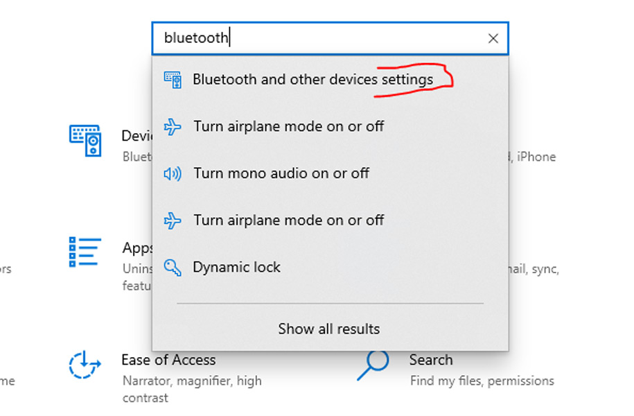 Bluetooth And Devices Settings
