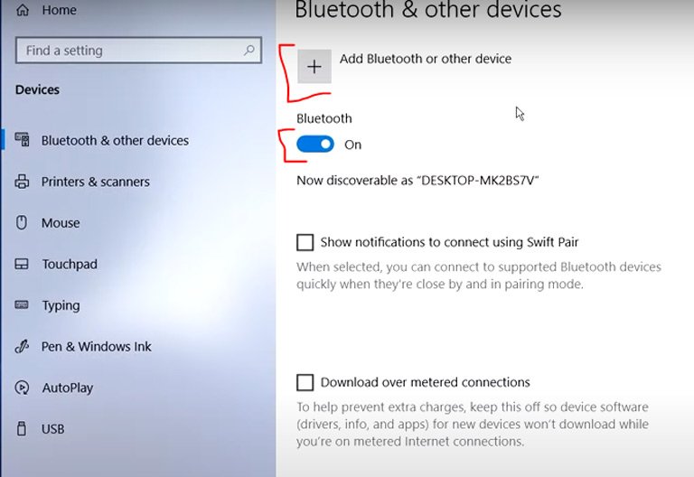 Add Bluetooth Or Other Device