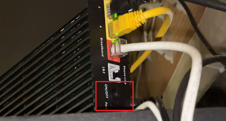 Press The Power Button On Your Frontier Router
