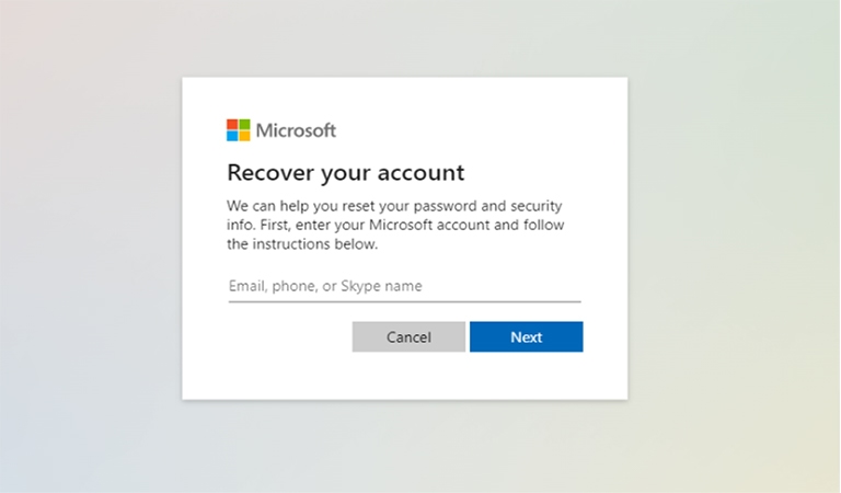 Recover Your Microsoft Account