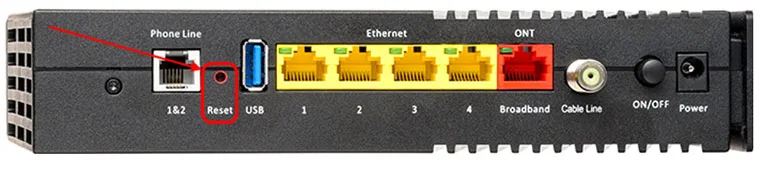 Reset Button on Your Frontier Router Reset Button on Your Frontier Router