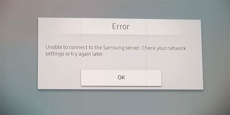 Unable To Connect To The Samsung Server