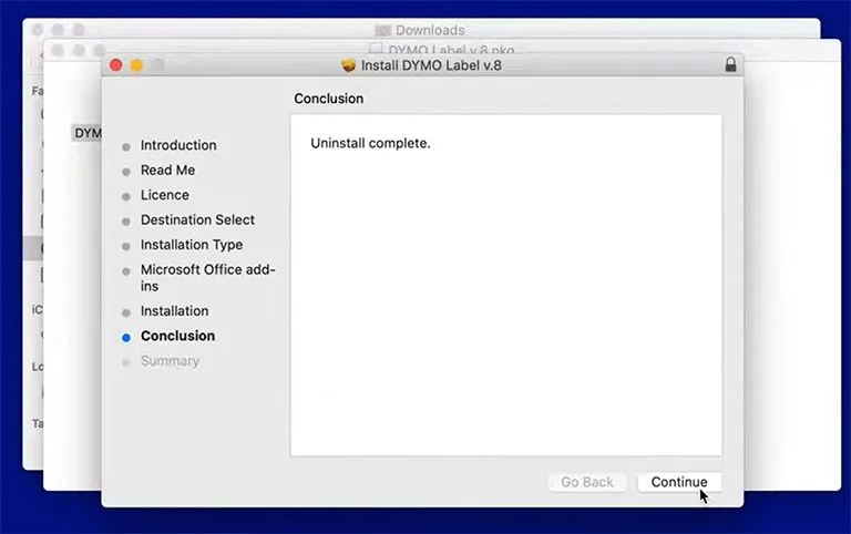 Uninstalling Dymo Label Uninstalling Dymo Label