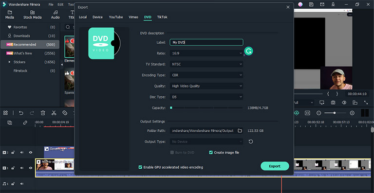 Preview And Save Video In Filmora