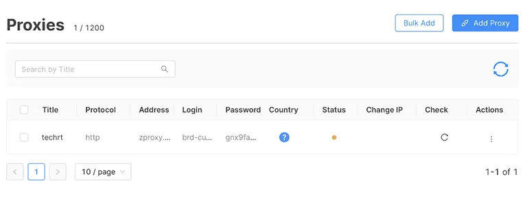 Proxies and Status Proxies and Status