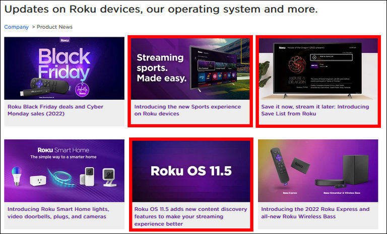 Roku Updates