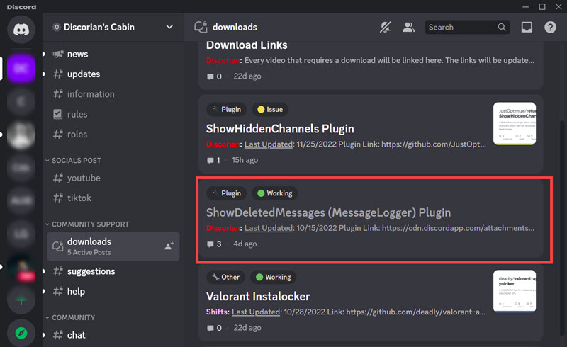 Show Deleted Message Plugin