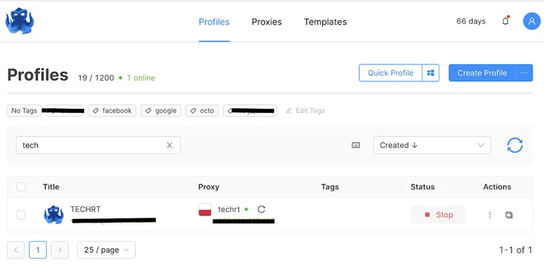Start Profile Start Profile