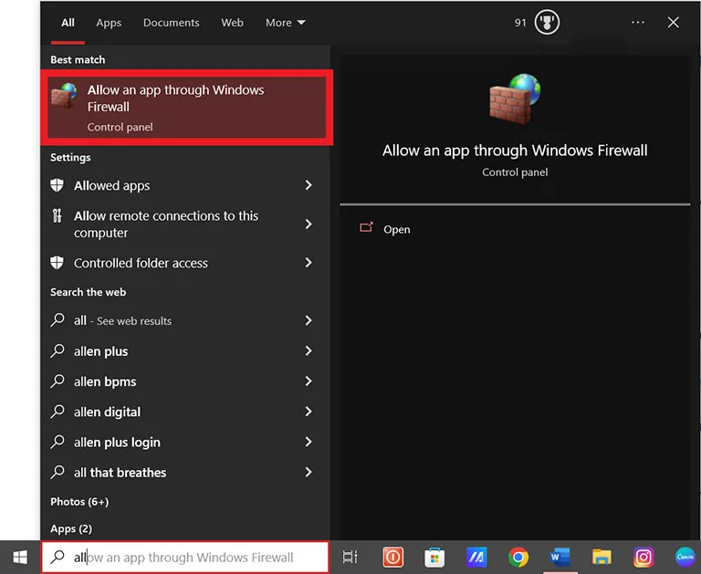 Allow the Hulu App Through the Windows Firewall Allow the Hulu App Through the Windows Firewall