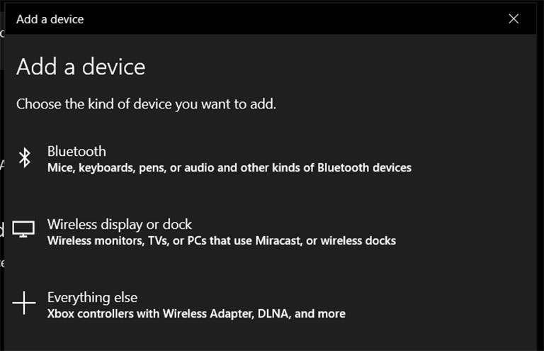 Click On Wireless Display Or Dock