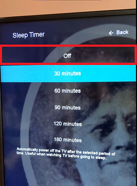 Disable Sleep Timer